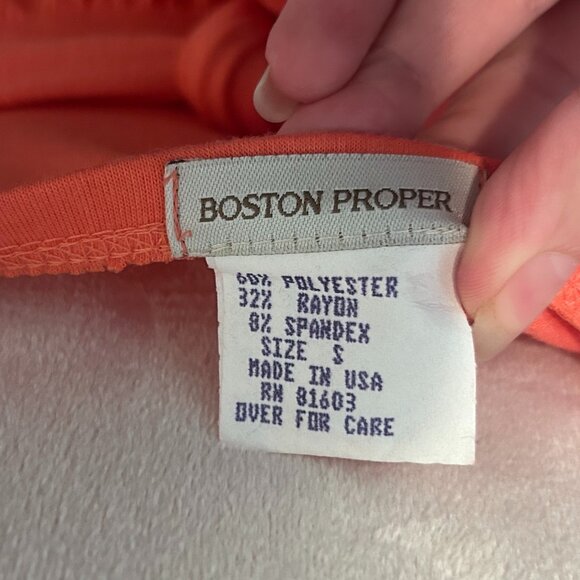 Boston Proper Coral Sleeveless Dress - Picture 4 of 4